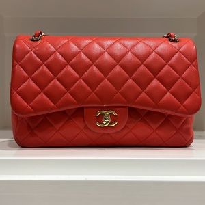 Chanel Quilted Double Flap Jumbo Caviar